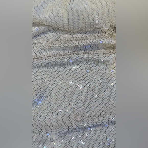 Twin-Set Simona Barbieri White Sequin Dress XS Silk Blend Party Cocktail Italy - Picture 2 of 5
